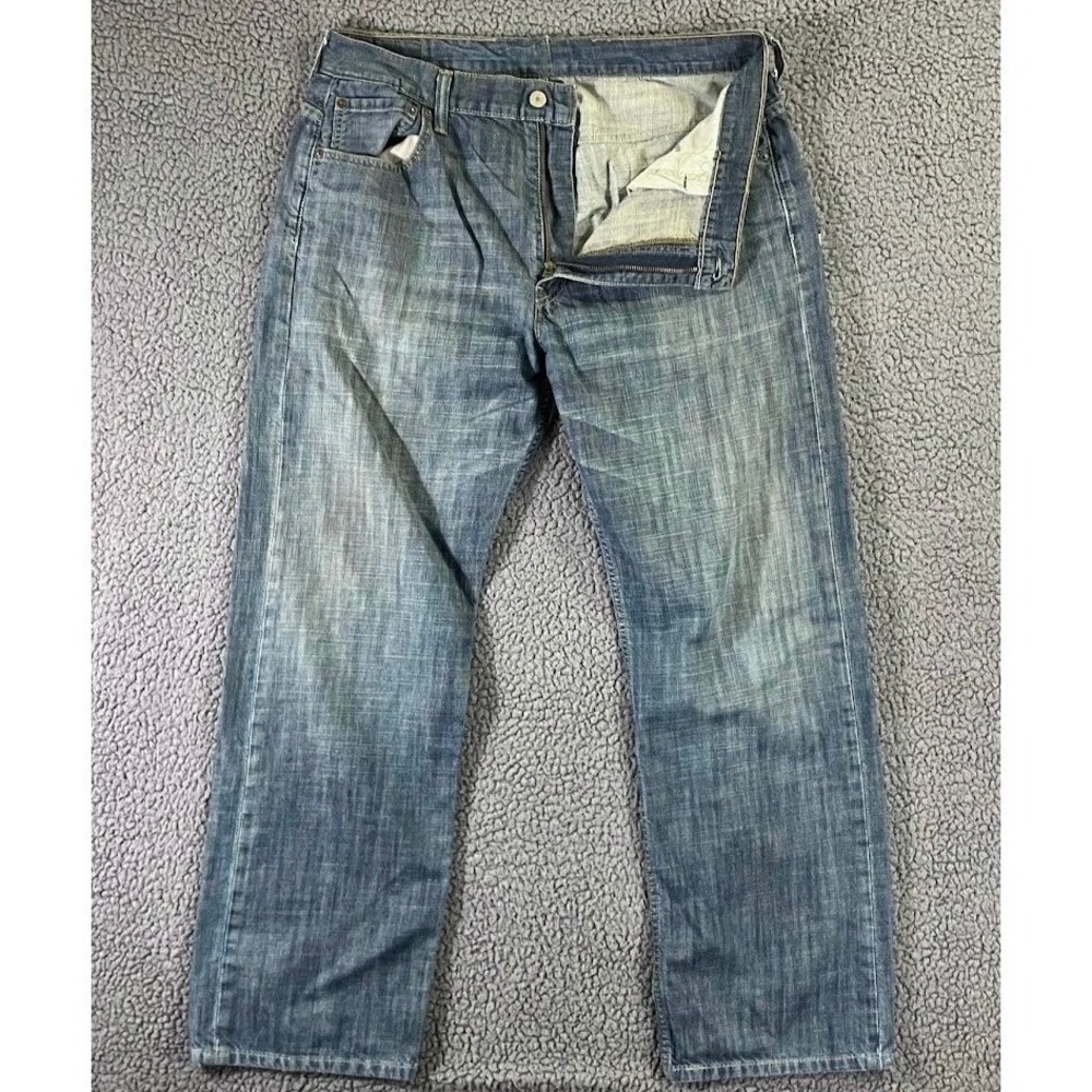 Levi's 569 Mens 36x32 Loose Straight Leg Jeans Medium Wash Blue Denim